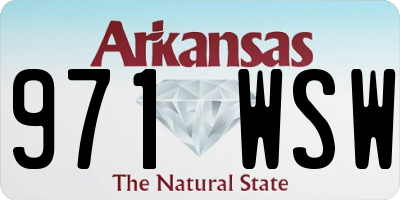 AR license plate 971WSW