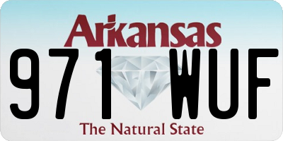 AR license plate 971WUF