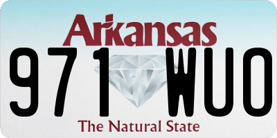 AR license plate 971WUO