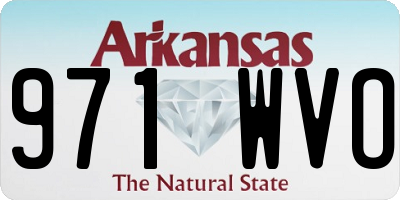 AR license plate 971WVO