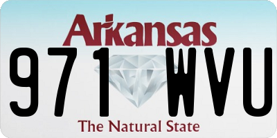 AR license plate 971WVU