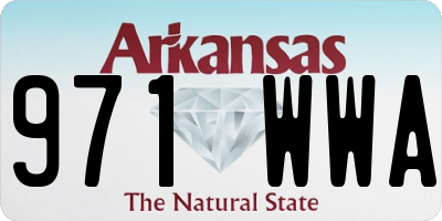 AR license plate 971WWA