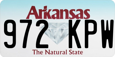 AR license plate 972KPW