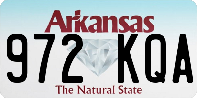 AR license plate 972KQA