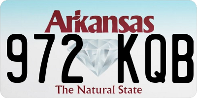 AR license plate 972KQB