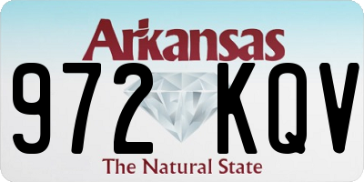 AR license plate 972KQV