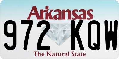 AR license plate 972KQW