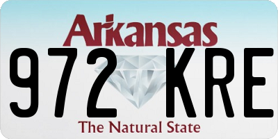 AR license plate 972KRE