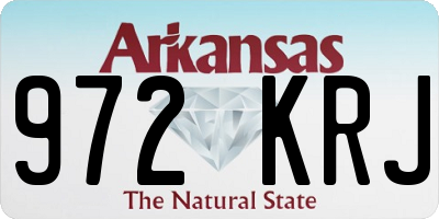 AR license plate 972KRJ