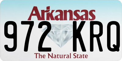 AR license plate 972KRQ