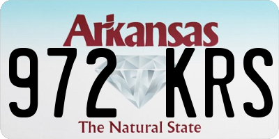 AR license plate 972KRS