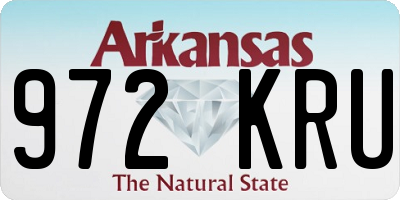 AR license plate 972KRU