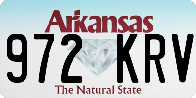 AR license plate 972KRV