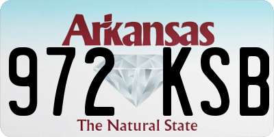 AR license plate 972KSB