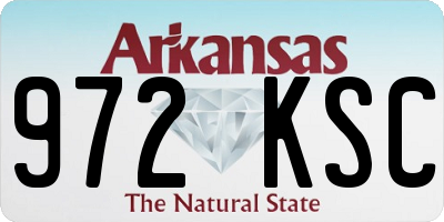 AR license plate 972KSC