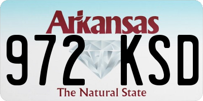 AR license plate 972KSD