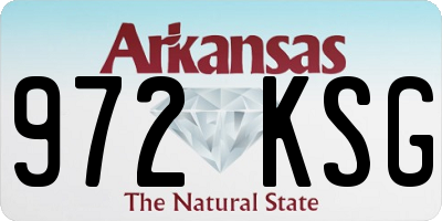 AR license plate 972KSG