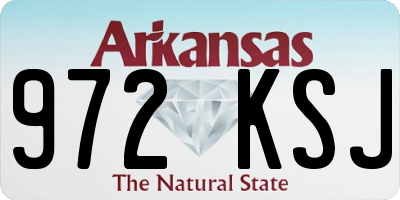 AR license plate 972KSJ