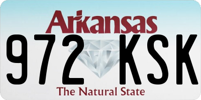 AR license plate 972KSK