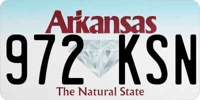 AR license plate 972KSN