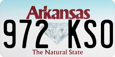 AR license plate 972KSO