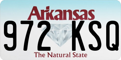 AR license plate 972KSQ