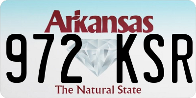 AR license plate 972KSR