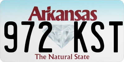 AR license plate 972KST