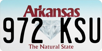 AR license plate 972KSU