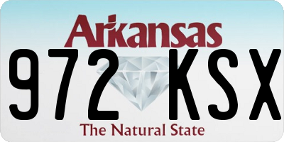 AR license plate 972KSX