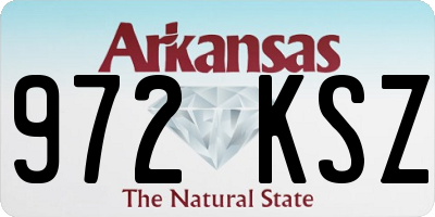 AR license plate 972KSZ