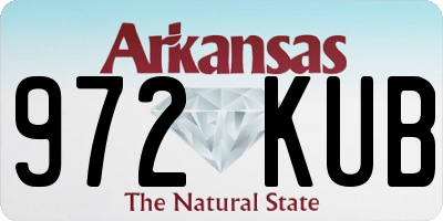 AR license plate 972KUB