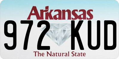 AR license plate 972KUD