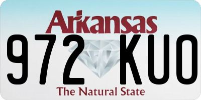 AR license plate 972KUO