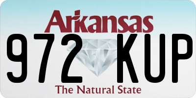 AR license plate 972KUP