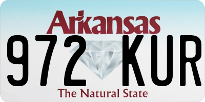 AR license plate 972KUR