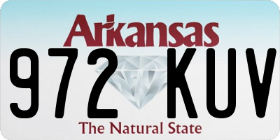 AR license plate 972KUV