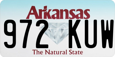 AR license plate 972KUW