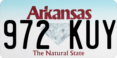 AR license plate 972KUY