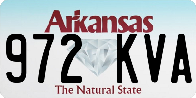 AR license plate 972KVA
