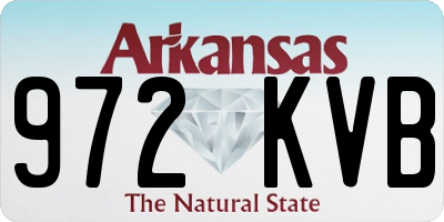 AR license plate 972KVB