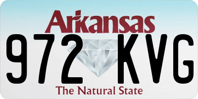 AR license plate 972KVG