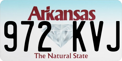 AR license plate 972KVJ