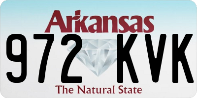 AR license plate 972KVK