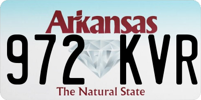 AR license plate 972KVR