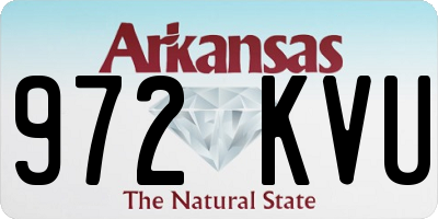 AR license plate 972KVU