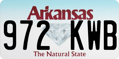 AR license plate 972KWB