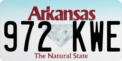 AR license plate 972KWE
