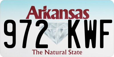 AR license plate 972KWF