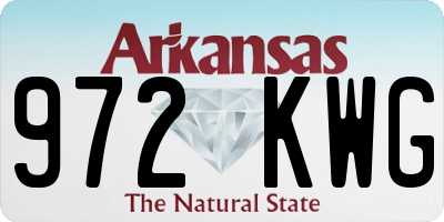 AR license plate 972KWG
